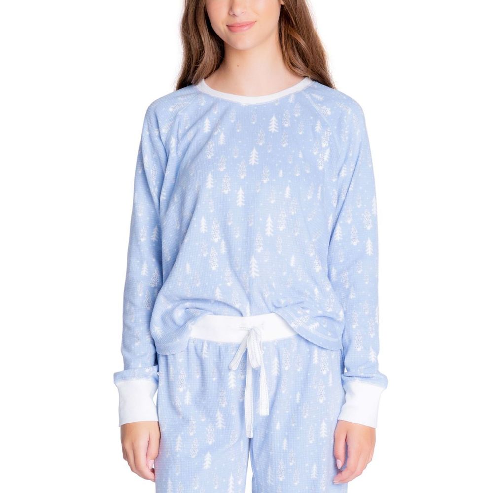 Insomniax Womens Printed Long Sleeve Pajama Top Only,1-Piece,Large